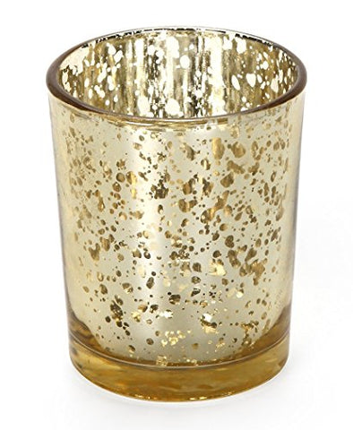 Darice David Tutera Gold Spot Plating Glass Votive Cup