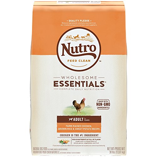 NUTRO WHOLESOME ESSENTIALS  Adult Farm-Raised Chicken, Brown Rice & Sweet Potato Recipe 30 Pounds