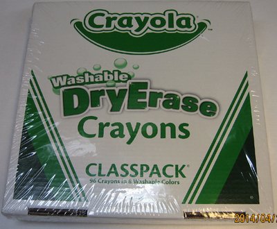 96 ct. Dry-Erase Washable Crayons Classpack - 8 Color