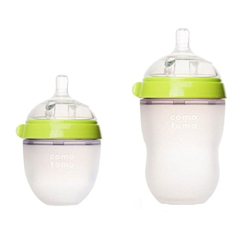 Natural Feel Baby Bottle, Single Pack, Green, 250ml (8oz) and Natural Feel Baby Bottle, Single Pack, Green, 150ml (5oz)