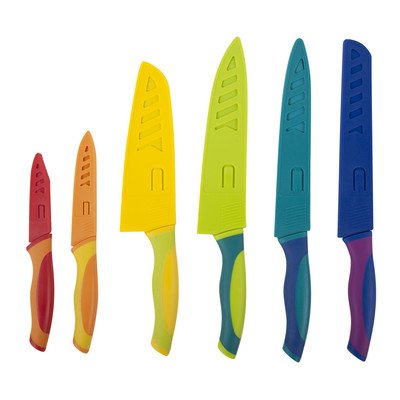 Core Home - Paring-Utility-Santoku with Sth 6pc - 14.72"x14.29"x1.18"