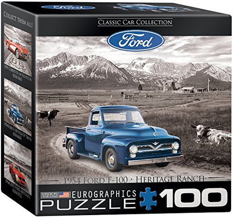 1954 Ford F-100 100 pc 4x4 inches Box, Puzzle