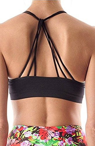 Seamless Strappy Back Halter Bralette (One Size)