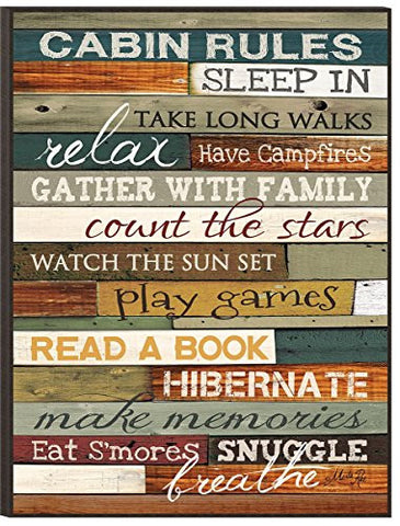 Mounted Print - Cabin Rules