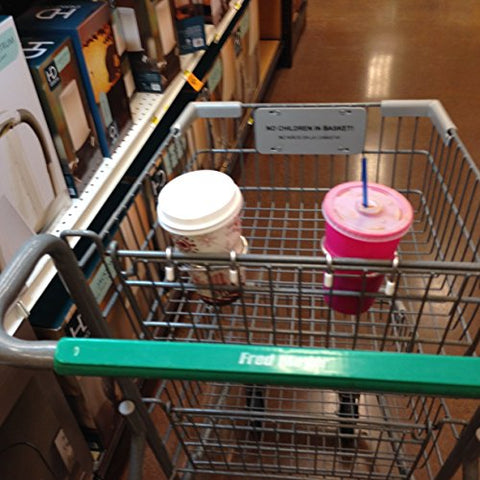 Shopping Cart Cup Holder, Aluminum