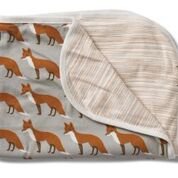 Stroller Blanket  30” x 36”, Orange Fox