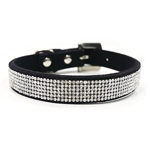 VIP Bling Collar, Black Medium