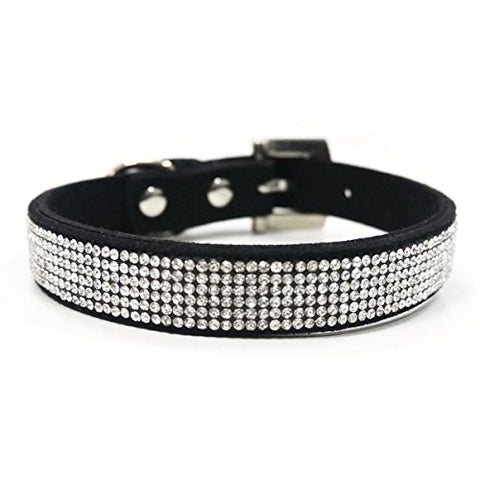 VIP Bling Collar, Black Medium