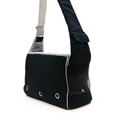 Boxy Messenger Bag - Black
