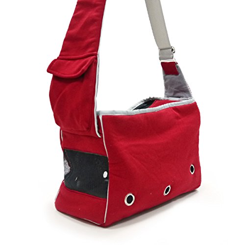 Boxy Messenger Bag - Red