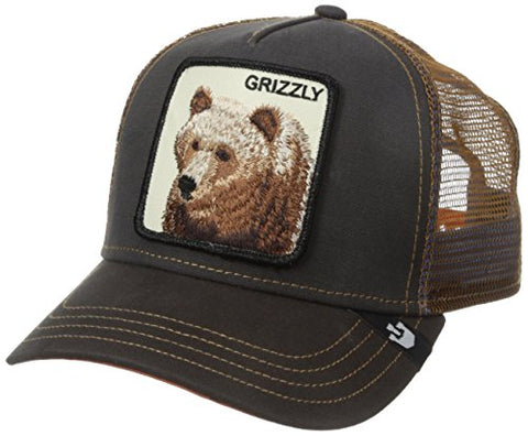 Grizz Trucker Baseball Cap, Brown