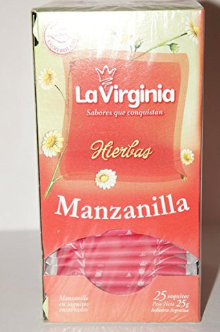 La Virginia Manzanilla (Chamomile Tea), 25x1 Grams