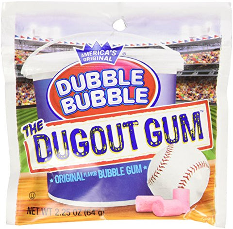 Bubble Gum Dubble Bubble Dugout Gum 2.25 Oz Pouch On Mdsg Strip