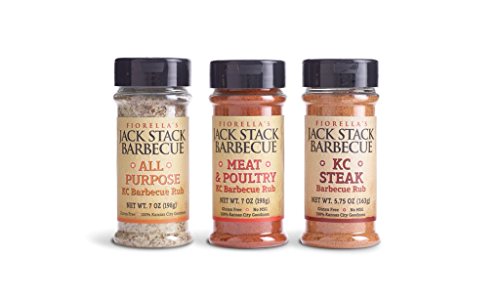 Jack Stack Meat & Poultry Rub, 7 oz., 
Jack Stack Steak Rub, 5.75 oz. and
Jack Stack All Purpose Rub, 7 oz.