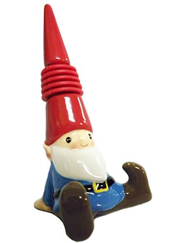 Gnome Bottle Stopper, Gift Box, Ceramic, 4"