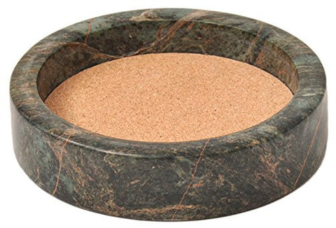 Grande Wine Bottle Coaster, Green Marble