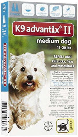 K9 Advantix II Flea & Tick Topical For Dogs, 2-month - 11-20 lbs