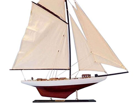Wooden Columbia Limited Model Sailboat Decoration 35"