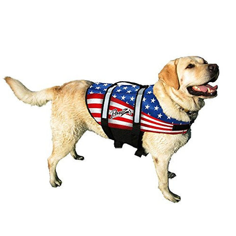 American Flag Pawz Pet Products Doggy Life Jacket - X-Large