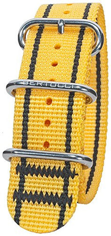 DX3 Nylon 7/8" Modena Giallo with Stripes High Polish Stainless Steel