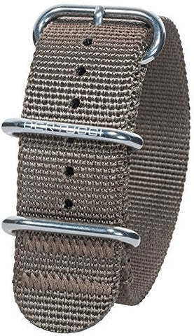 DX3 Nylon 7/8" Dark Khaki HP High Polish Stainless Steel