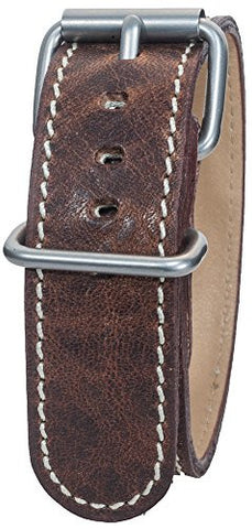 Montanaro Survival Leather 7/8" Horween Nut Brown Matte Stainless Steel