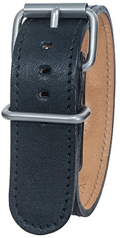 Montanaro Survival Leather 7/8" Duration Black Matte Stainless Steel
