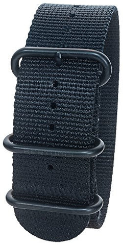 DX3 Nylon 1" Black Black ION Stainless Steel