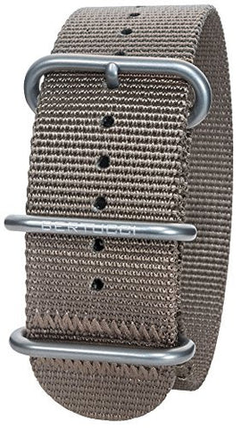 DX3 Nylon 1" Dark Khaki Matte Stainless Steel