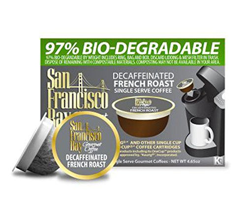 San Francisco Bay Gourmet Coffee OneCup Decaf French Roast 12 Count