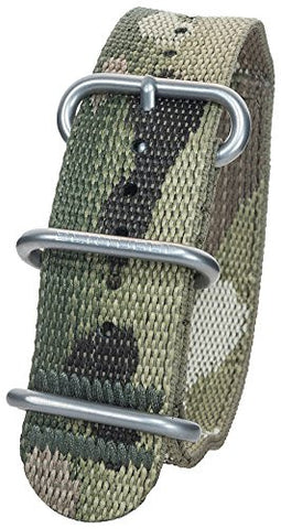 Camo 2-Ply Webbing 7/8" Multicam with Nano Matte Stainless Steel