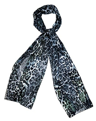 Silver Black Leopard Print Wholesale Fashion Scarves