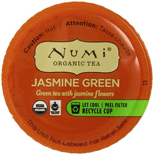 NUMI ORGANIC TEA, JASMINE GREEN  (16 SINGLE SERVE CUPS)