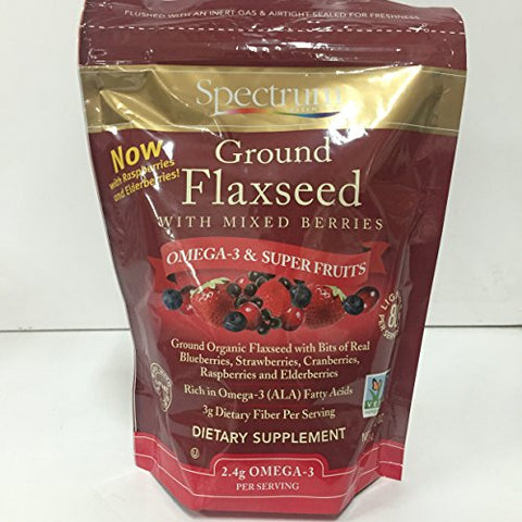 Spectrum Essentials Ground Premium Flaxseed with Mixed Berrry, 12 oz