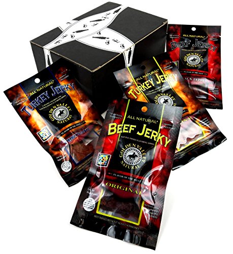 Natural Turkey Jerky Original - 1 oz, Natural Turkey Jerky Teriyaki - 1 oz, Natural Beef Jerky Original - 1 oz and Natural Beef Jerky Black Pepper - 1 oz