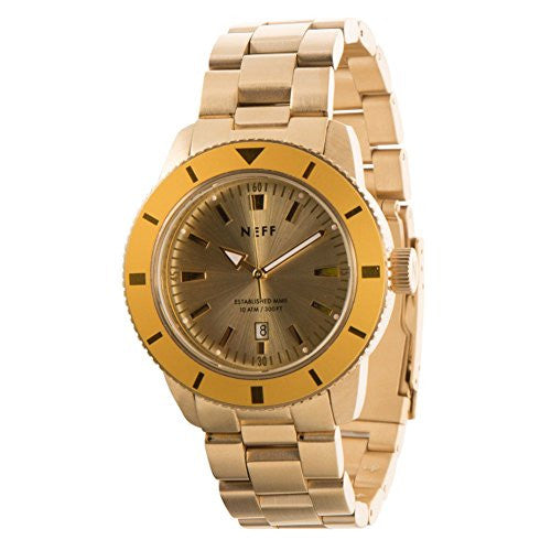 Neff Men's NF0233GDGD Pretender Analog Display Japanese Quartz Gold Watch