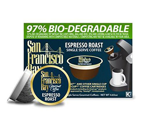 San Francisco Bay Gourmet Coffee OneCup Espresso Roast Coffee 12 Count