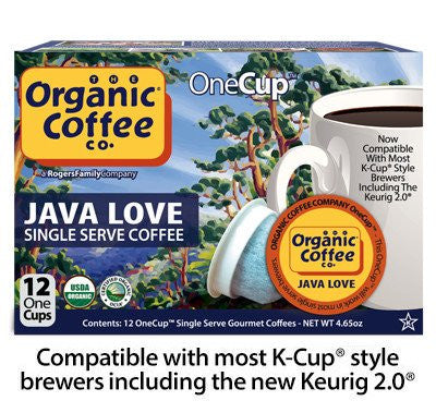 The Organic Coffee Co.  OneCup Java Love Coffee 12 Count