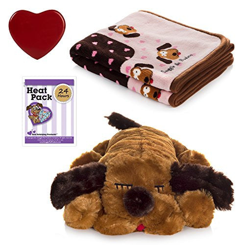 SnugglePuppie Blanket, Pink and Brown Mutt SnugglePuppies