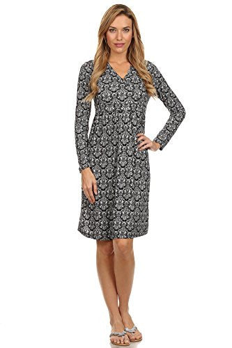 Margo Empire Blue Printed Nursing Dress, Black XLarge