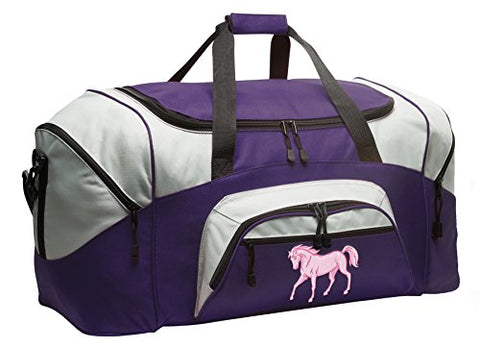 Cute Horse Duffle Bag Purple (13.5"x27.25"x14.5")