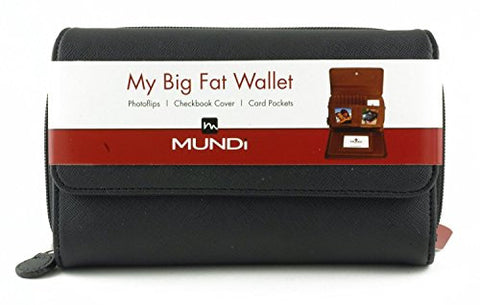 Mundi Pebble Big Fat Wallet Organizer (BLACK SAFFIANO)