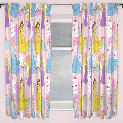 Disney Princess Enchanting 72" Curtains (DPCENH72001UK) - 66" wide (168cm) with a 72" drop (183cm)