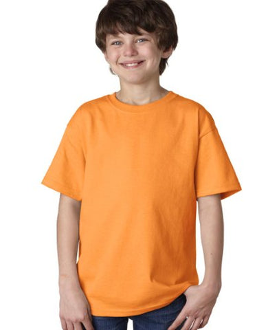 Gildan Blank Shirts 6.1 oz Ultra Cotton Youth Tee - Tangerine L