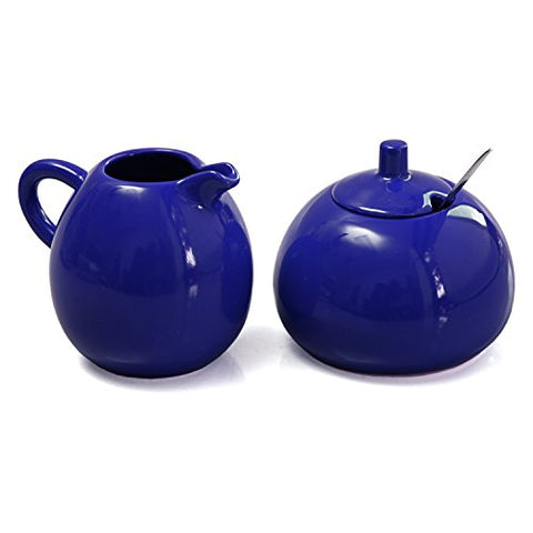 Sugar & Creamer with spoon, Cobalt Blue 5 oz