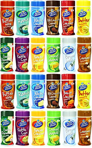 Complete Popcorn Seasoning 12-Pack (Nacho Cheddar, Garlic Parmesan, Butter, Buffalo Wing, Cheesy Jalapeno, Ranch, Kettle Corn, Caramel, Milk Chocolate Caramel, White Cheddar, Bacon Cheddar & Popcorn Salt)