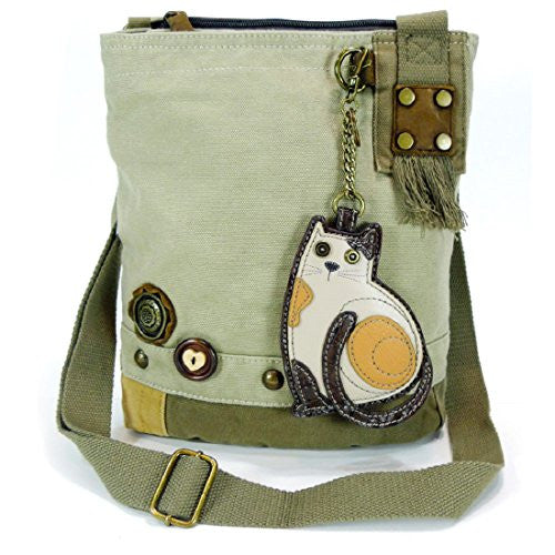 Patch Crossbody Bag - LaZzy Cat, Sand