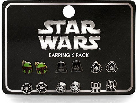 Star Wars Darth Emperor Dark Side Earrings, 6 pairs