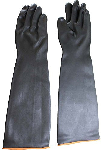 24" BLACK RUBBER GLOVES