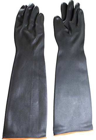 24" BLACK RUBBER GLOVES